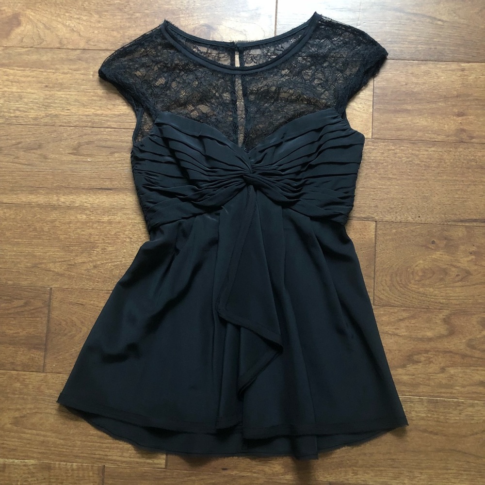 BCBGmaxazria cap sleeved silk blouse